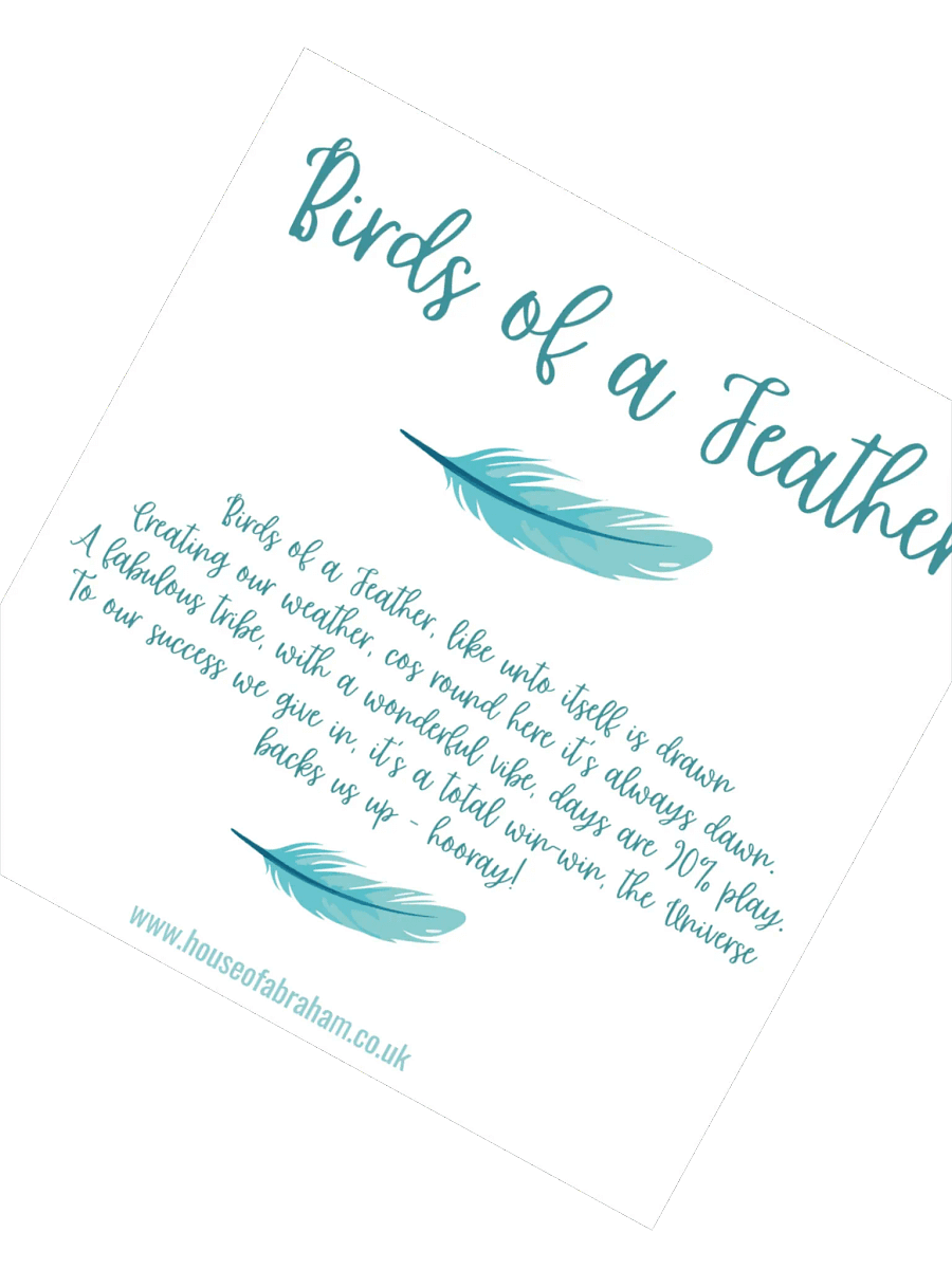 Birds of A Feather - Teal on White Sticker product image (2)