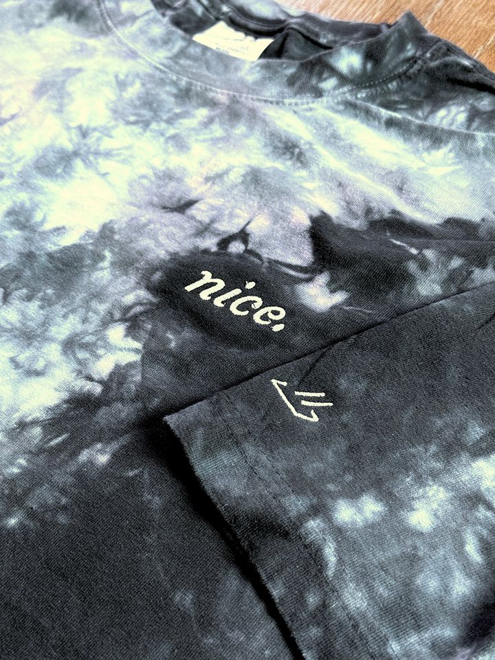 Nice. Embroidered Tie Dye Tee (Milky Way) product image (2)