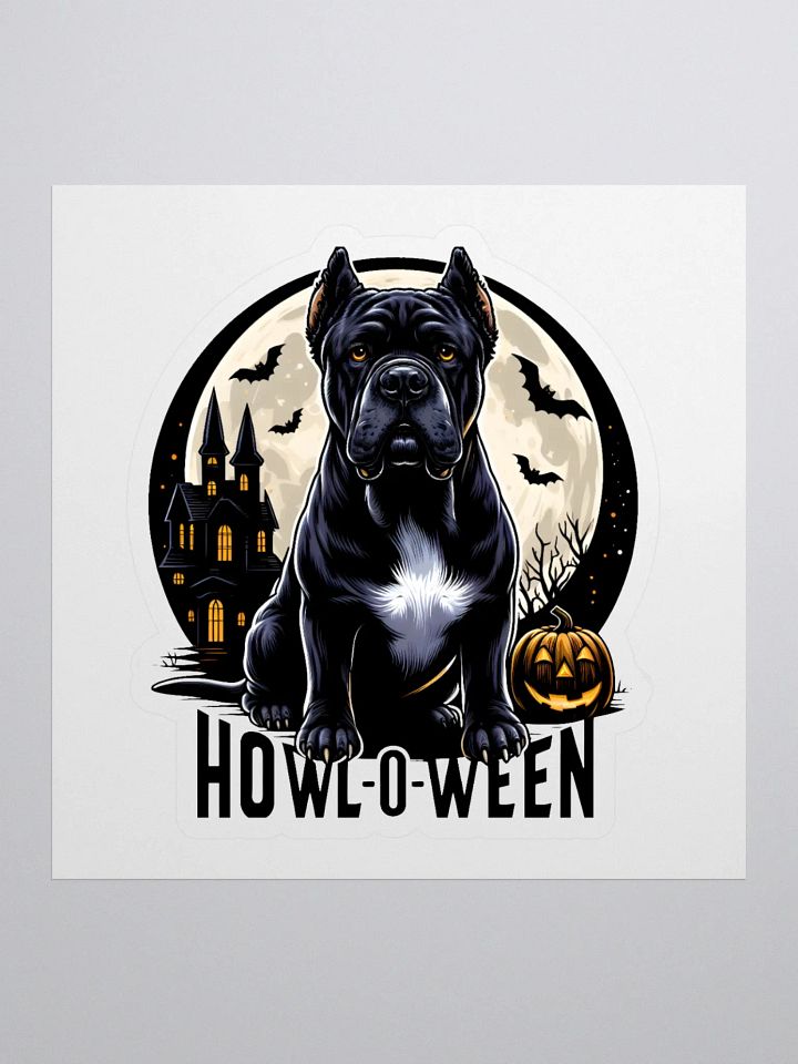 Cane Corso Happy Howl-o-Ween Sticker product image (1)