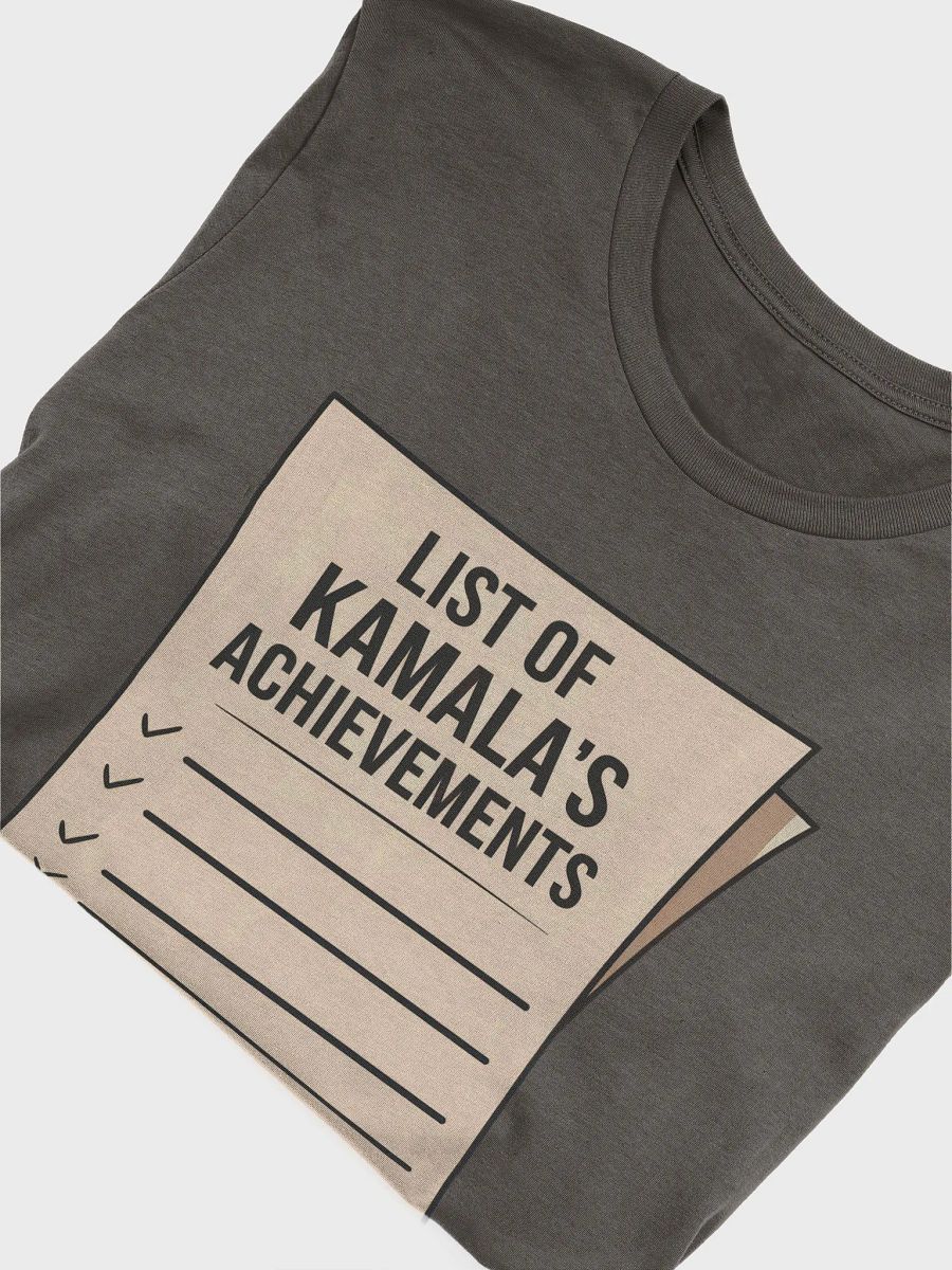 List of Kamala's Achievements blank Unisex t-shirt, product image (46)