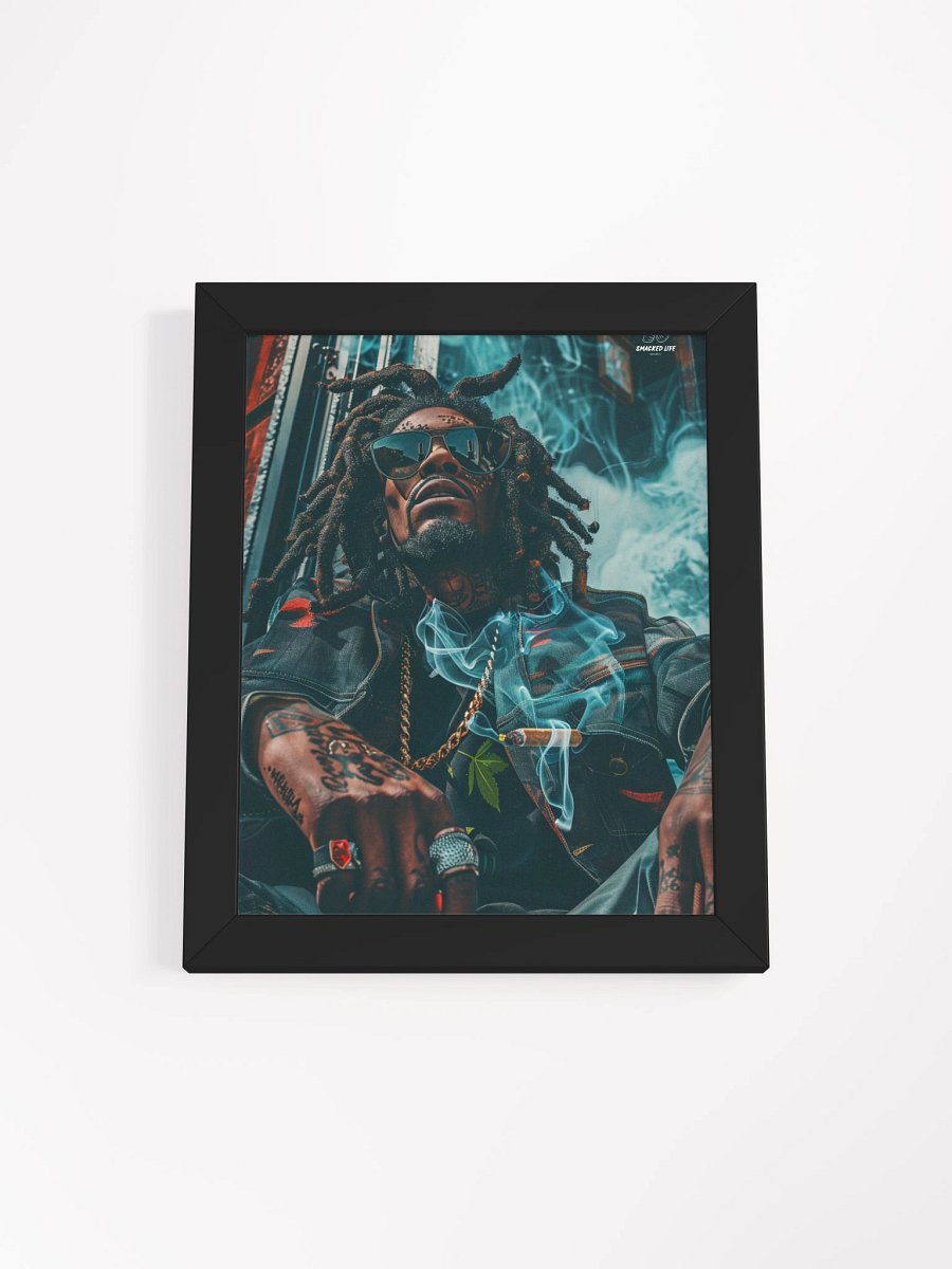 Smoked Out & Zoned In – AI Stoner Vibes Framed Poster product image (2)