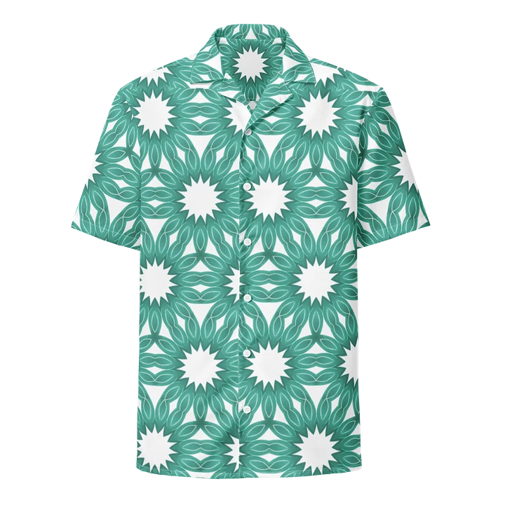 Hawaiian Style Shirt, Button Up, Unisex, White Bursts product image (1)