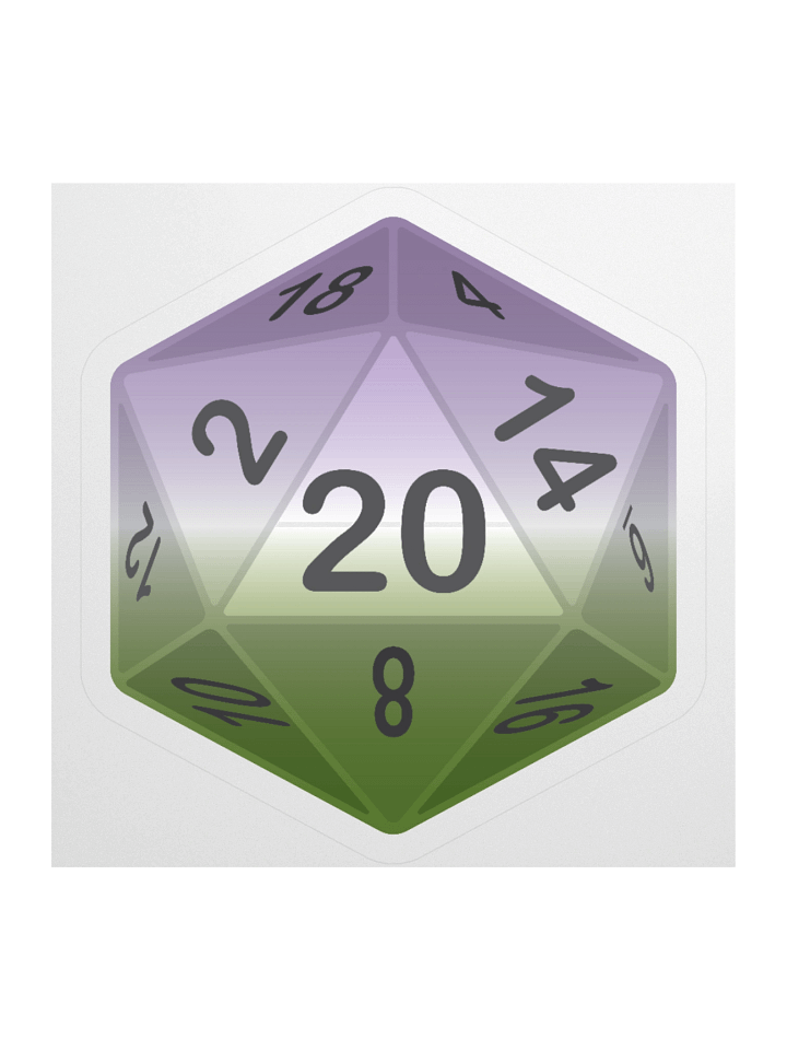 Genderqueer Pride D20 Sticker product image (2)