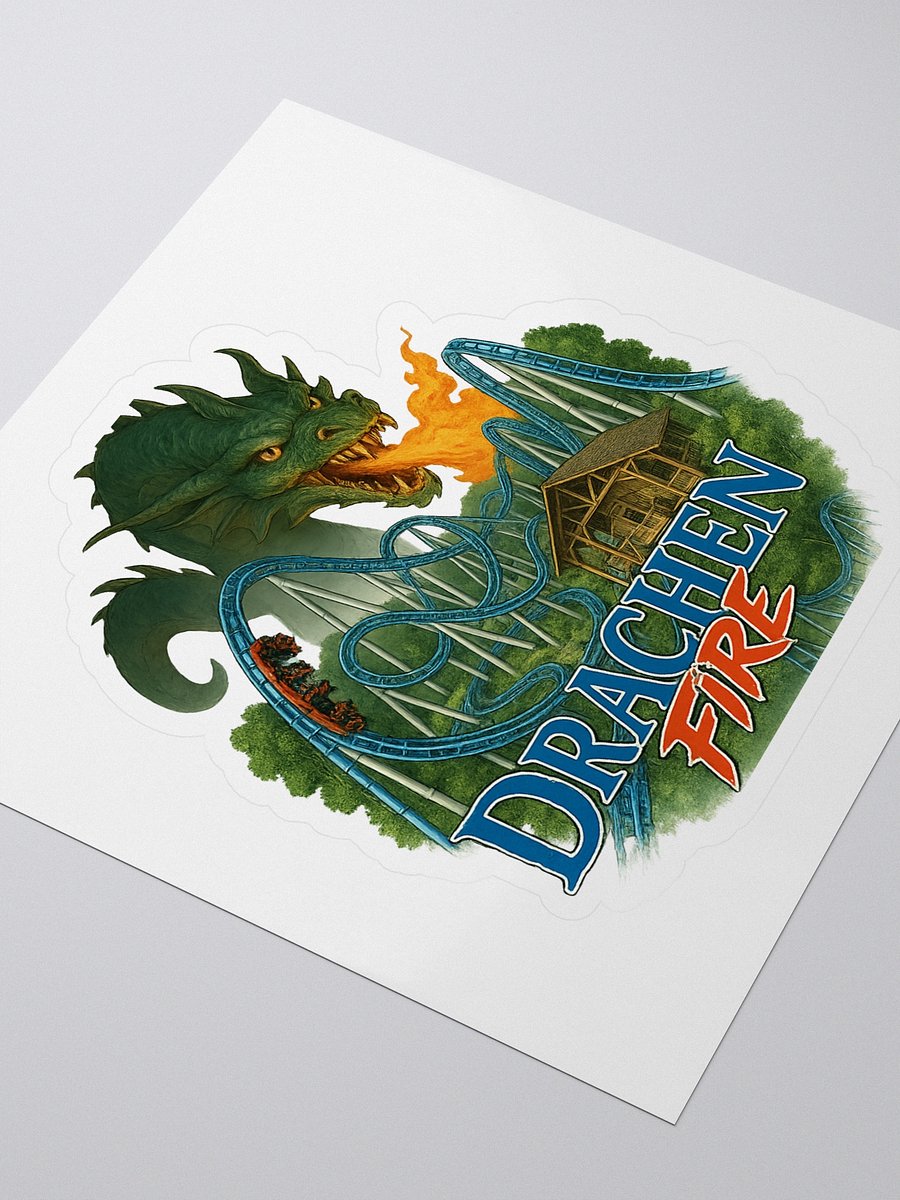 Drachen Fire Roller Coaster Kiss-Cut Stickers product image (3)