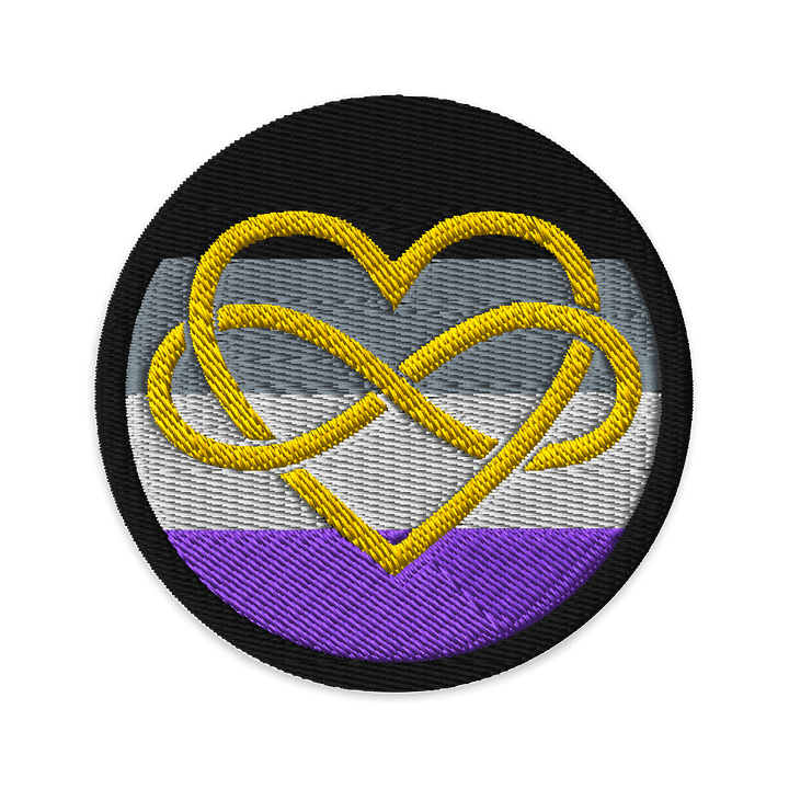 Asexual Poly Infinity Heart Patch - Circle product image (1)