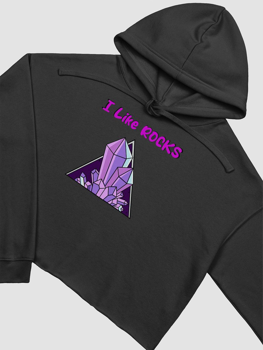 I Like Rocks Fleece Crop Top Hoodie product image (9)