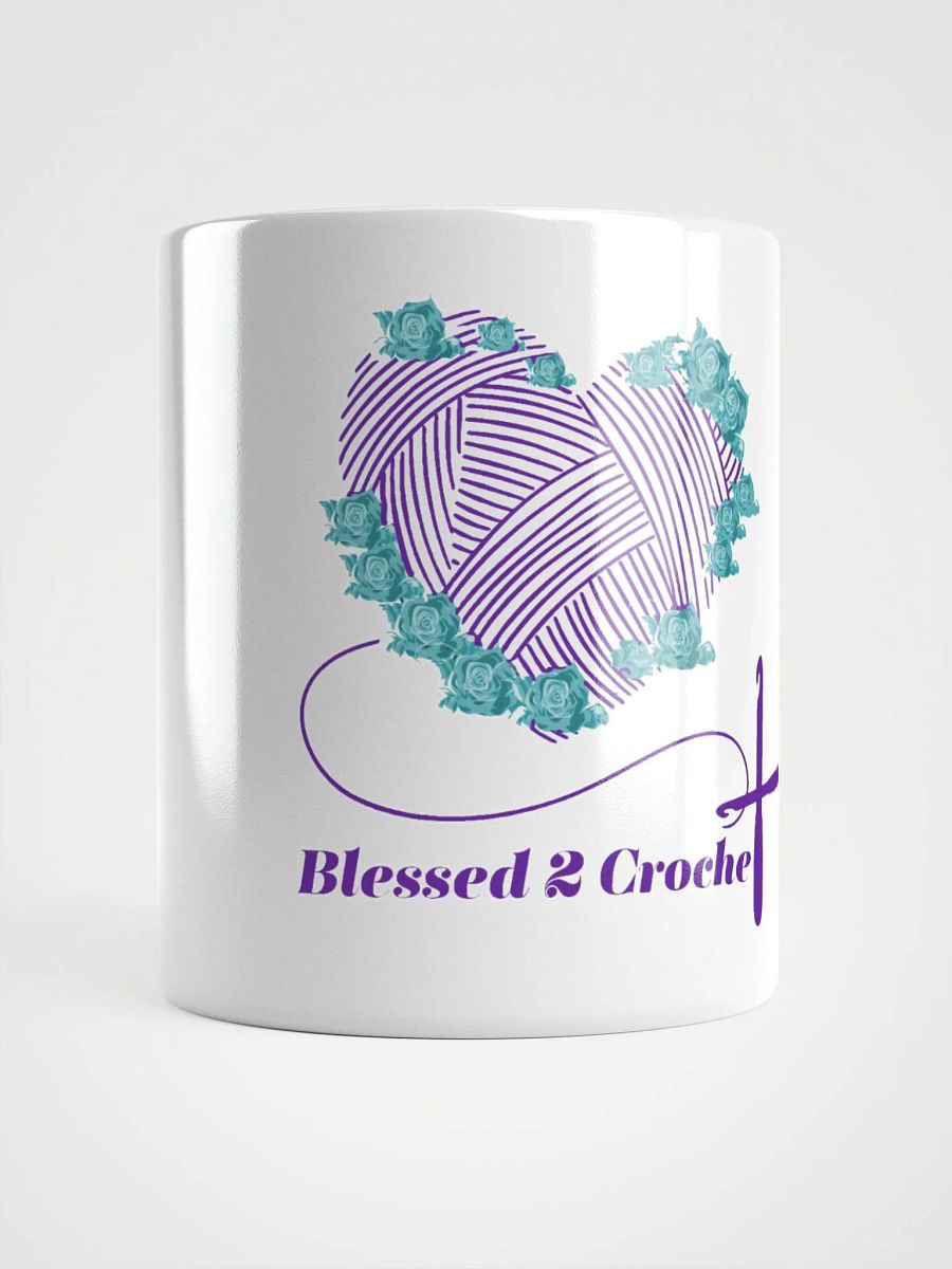 Blessed2Crochet White Logo Mug product image (10)