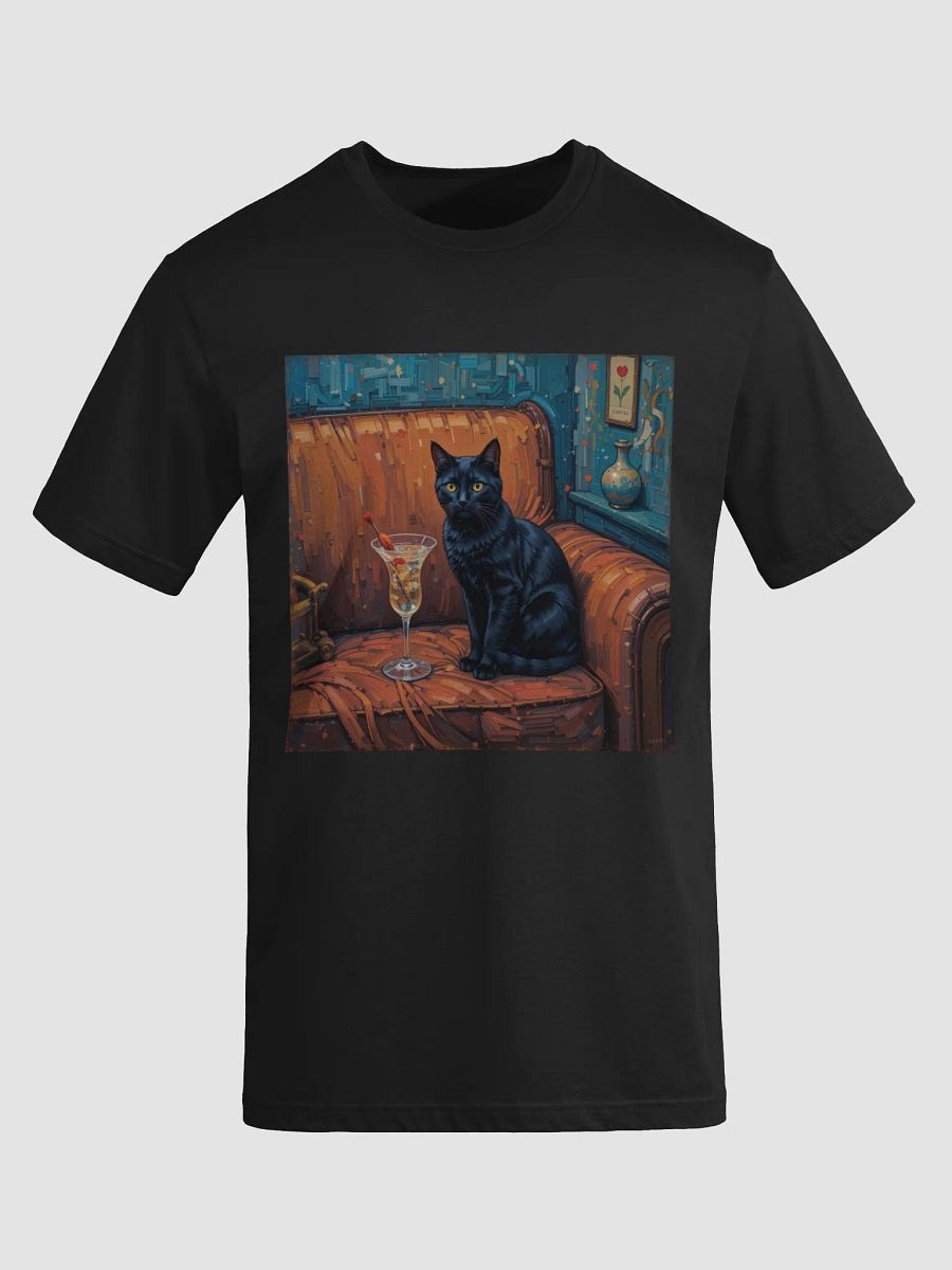 BLACK CAT ON COUCH NEXT TO MARTINI product image (8)