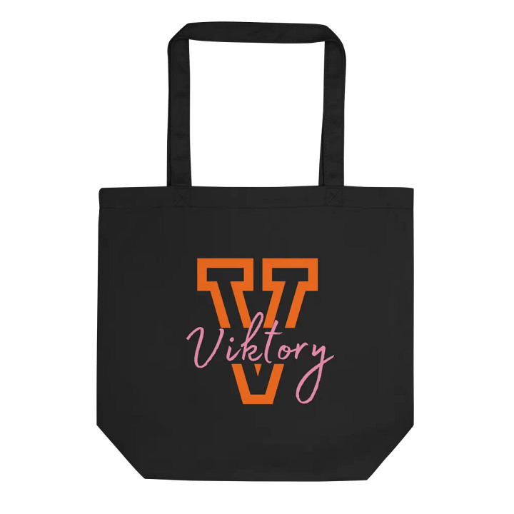 Black Tote (orange & pink logo) product image (1)