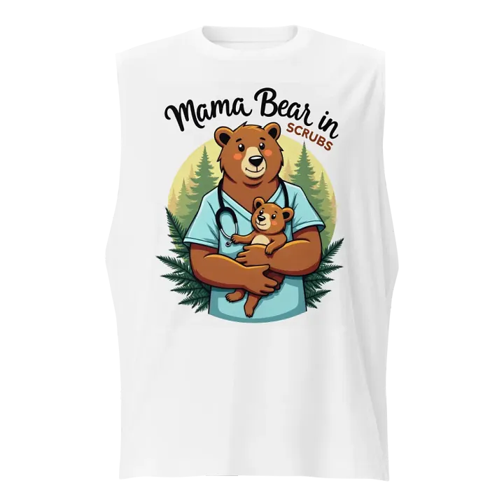 Mama Bear in Scrubs Muscle Tank product image (1)