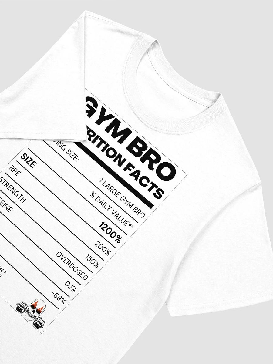 Gym bro nutrition facts(White edition) product image (3)