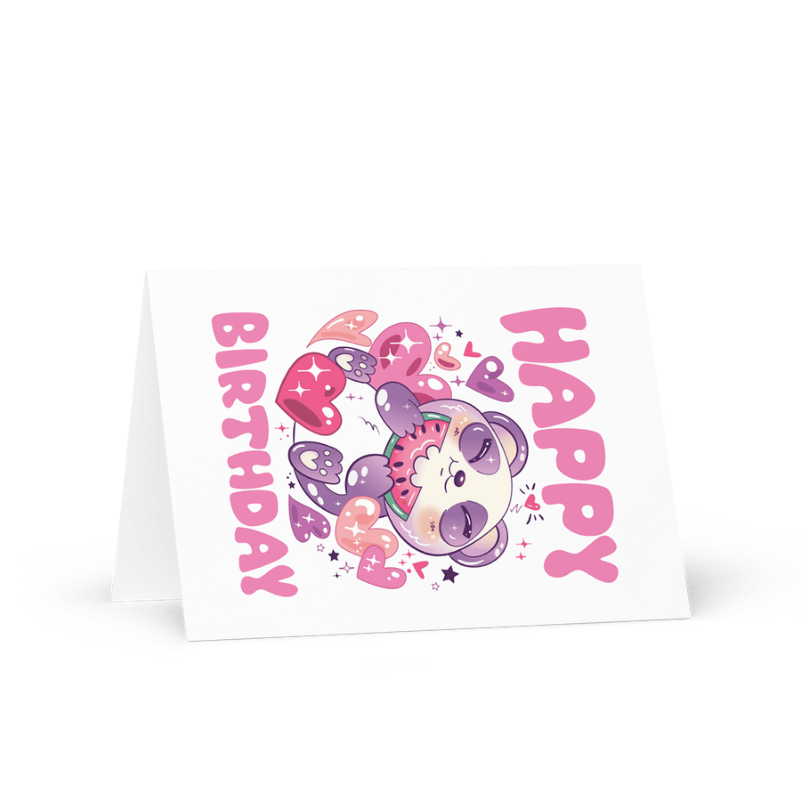 Happy Birthday (Panda Love) Birthday Card 5" x 7" product image (1)
