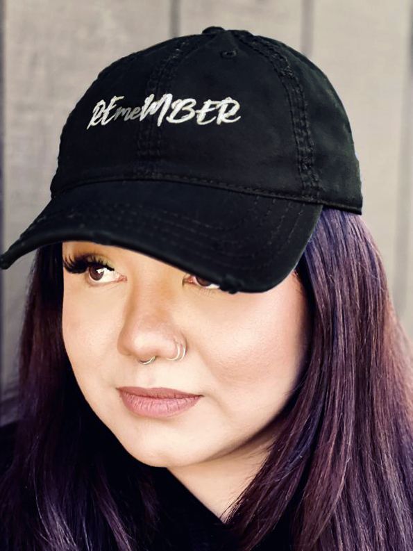 REmeMBER Distressed Dad Hat - Black product image (2)
