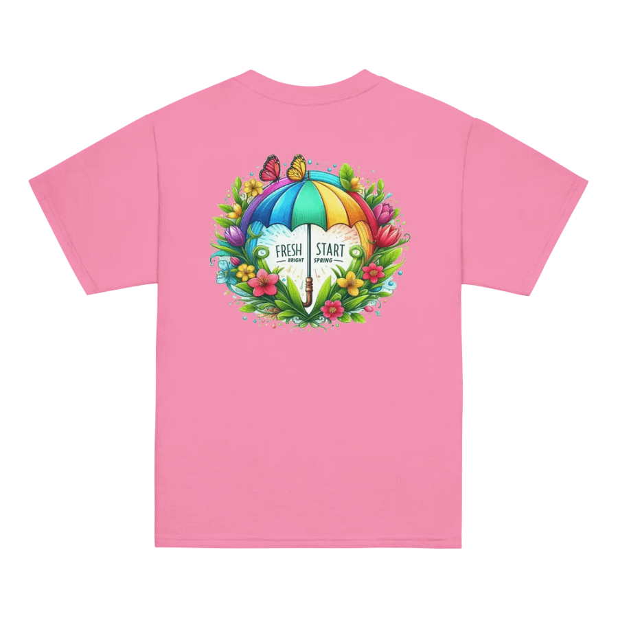 Rainbow Umbrella and Flowers Youth Tee product image (4)