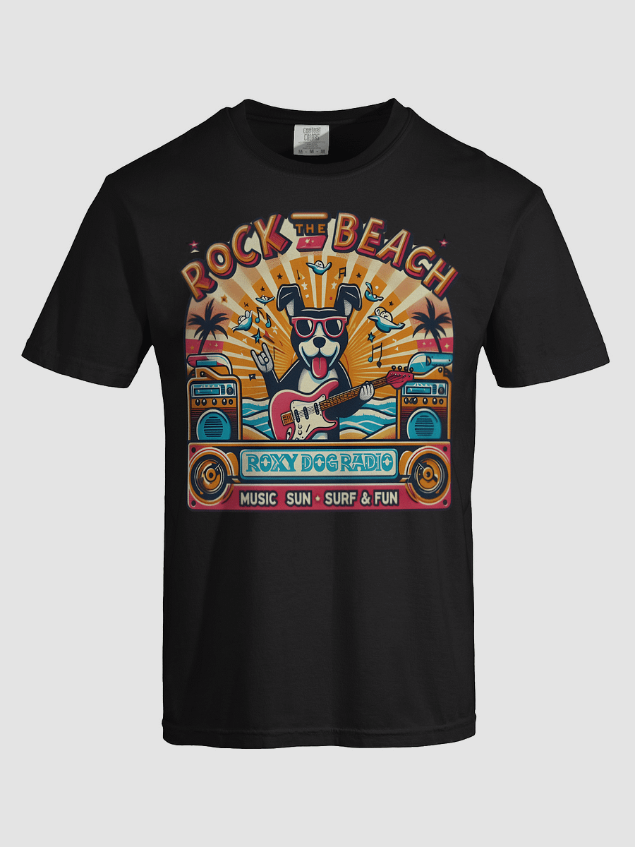Rock The Beach Roxy Dog Radio T-Shirt Print on Front product image (54)