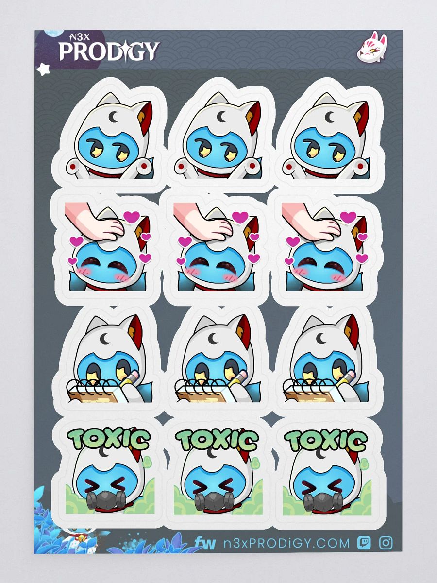 n3x Emotes #02 Sticker Sheet product image (3)