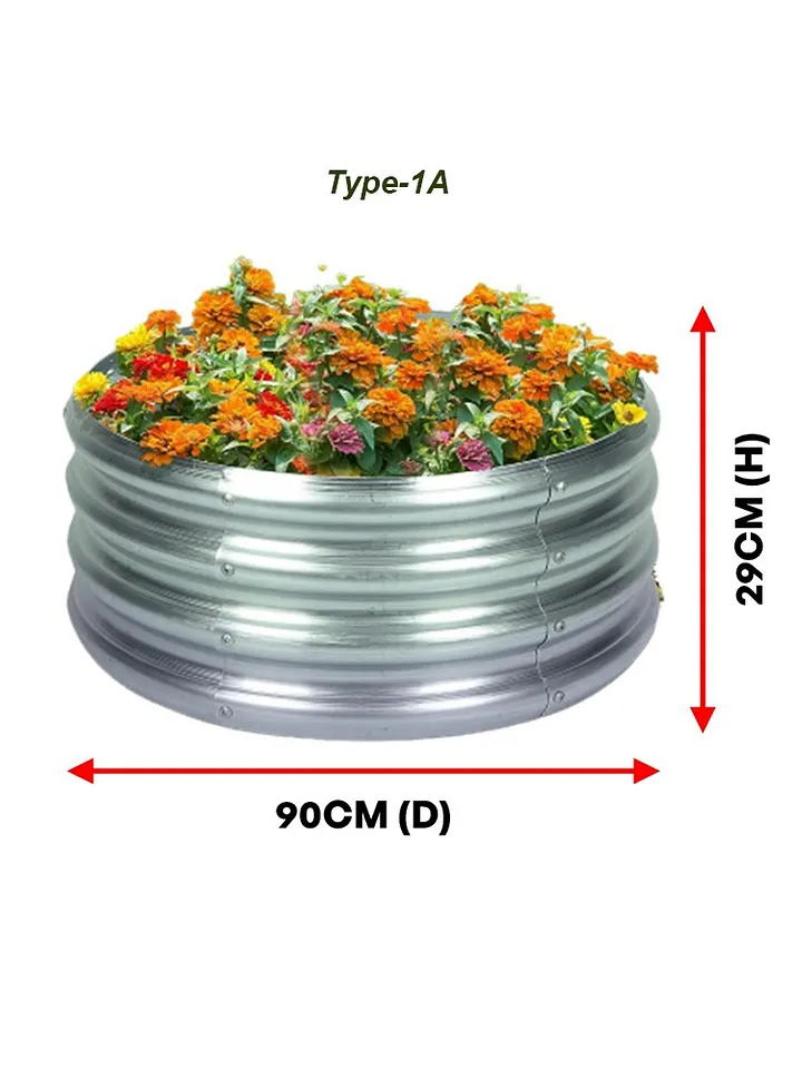Home Store Galvanized Raised Garden Bed | Rectangular, Round, & Oval | Various Sizes product image (2)
