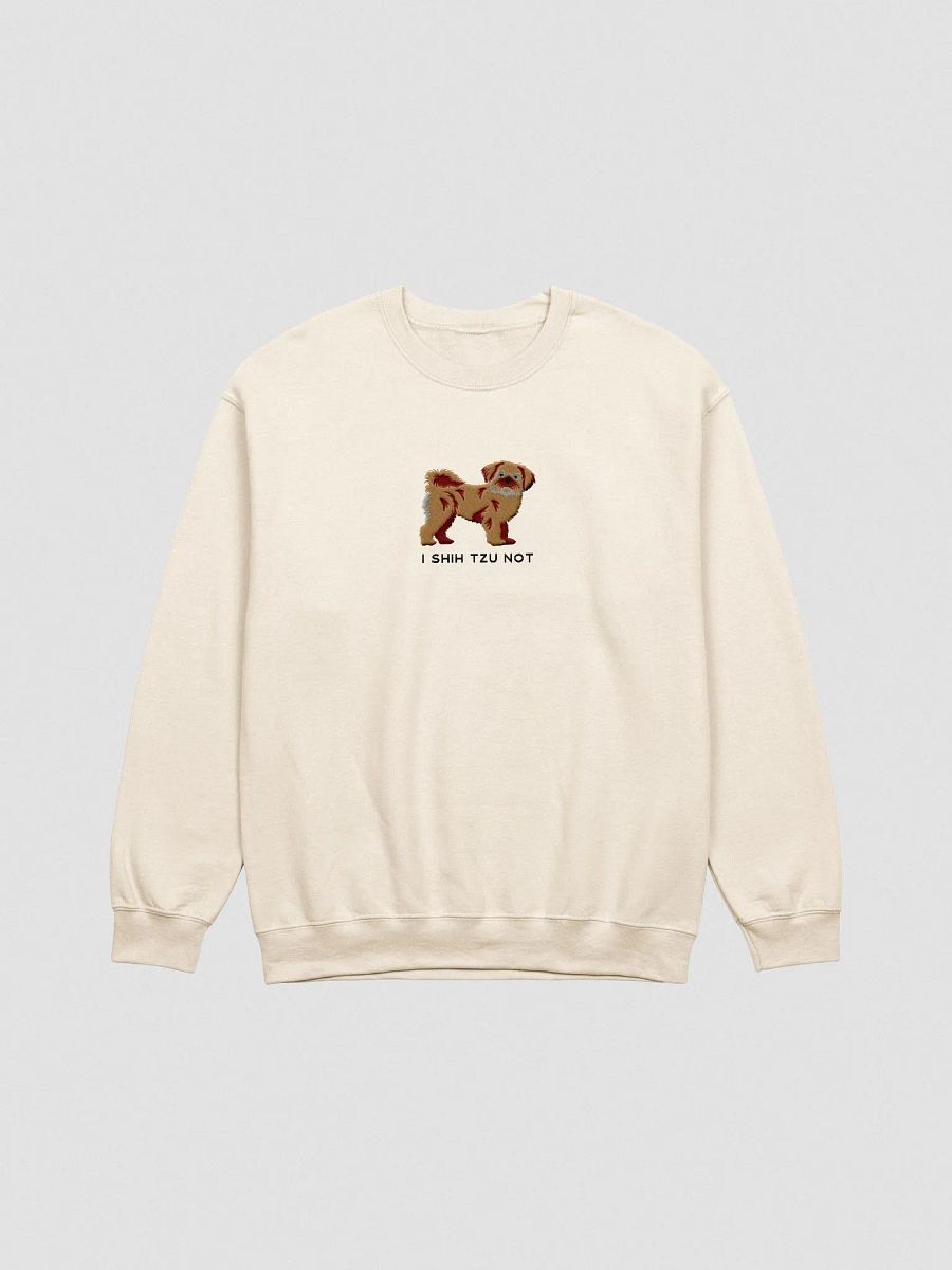 I Shih Tzu Not Sweatshirt (Embroidered) of a Shih Tzu(Brown) product image (4)