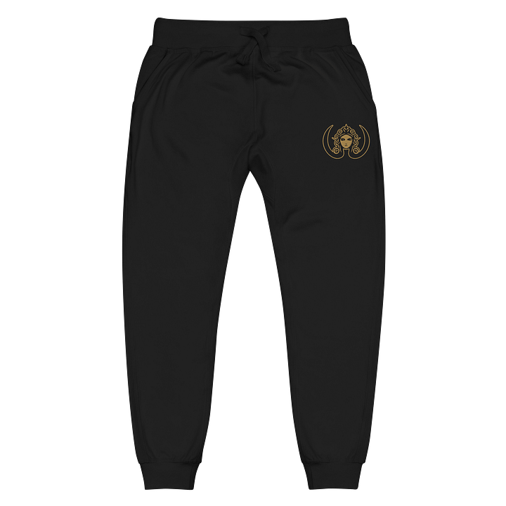 CIRCEMOON Signature Joggers with Gold Goddess Emblem, unisex, black product image (1)