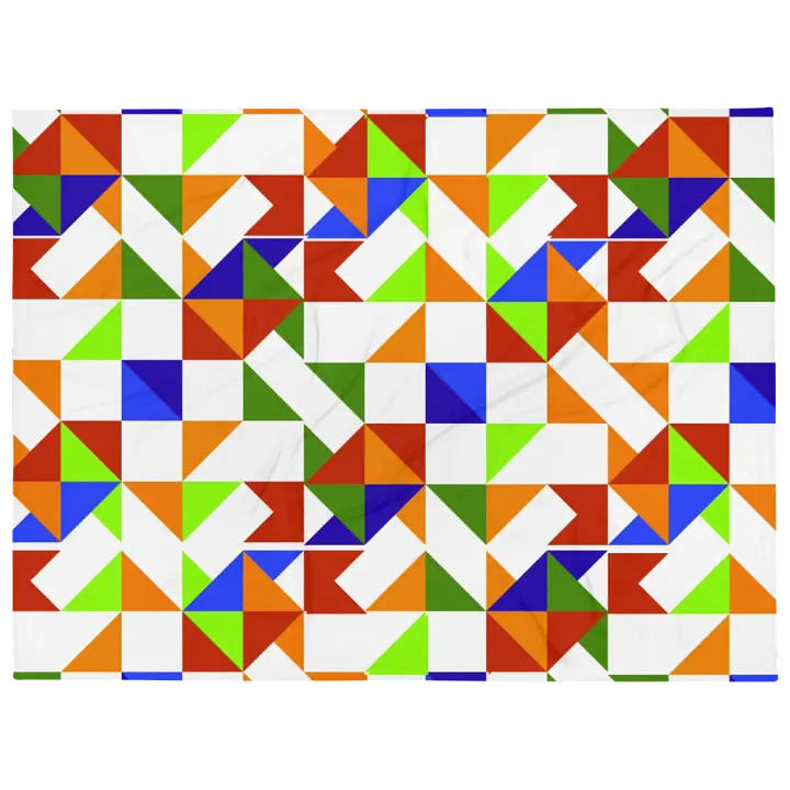 Geometric Shapes Multicolored Throw Blanket product image (1)