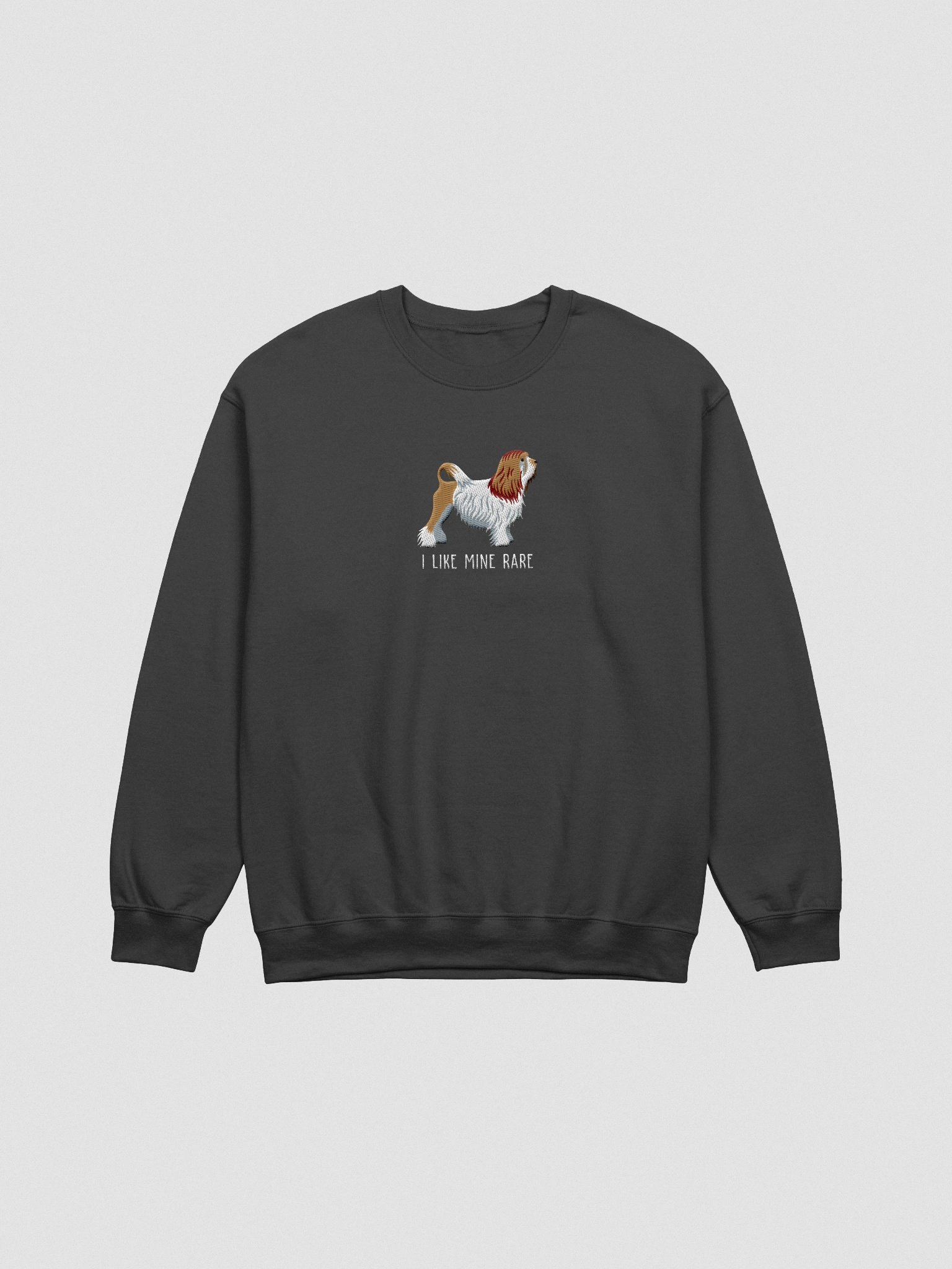 I Like Mine Rare Sweatshirt (Embroidered) of a Löwchen(Brown & White) product image (4)