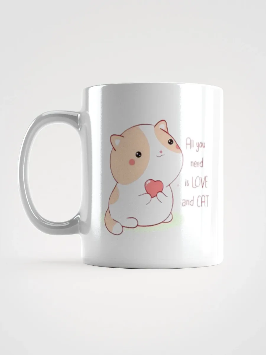 White Glossy Mug Cute Kitten product image (6)