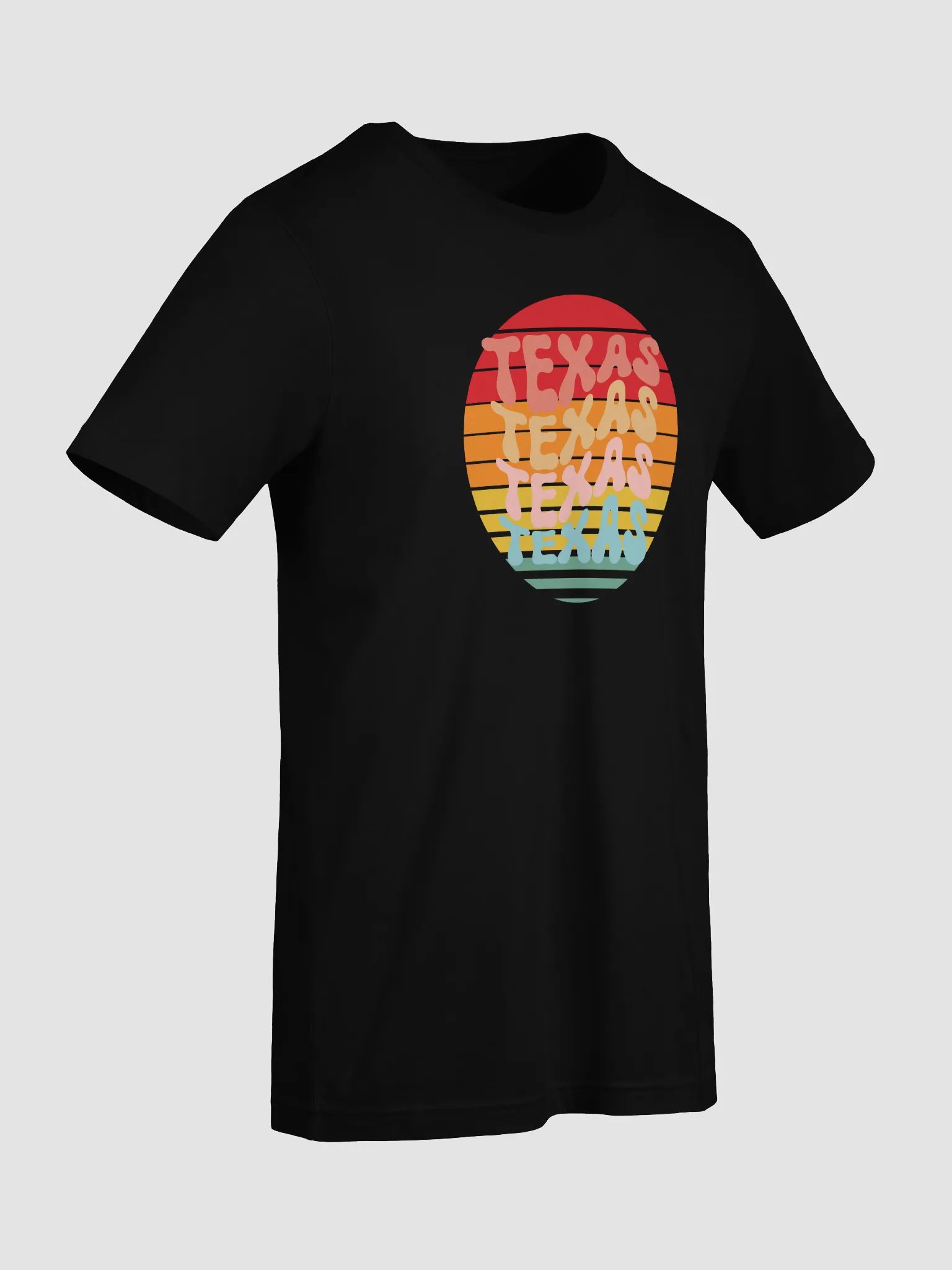 🧡 Retro Sunset Texas Tee – Bella+Canvas Unisex Jersey T-Shirt product image (67)