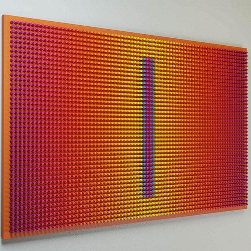 @nazarsymotiuk is a Ukrainian optical artist that combines precision and creativity to craft hypnotic three-dimensional piece...