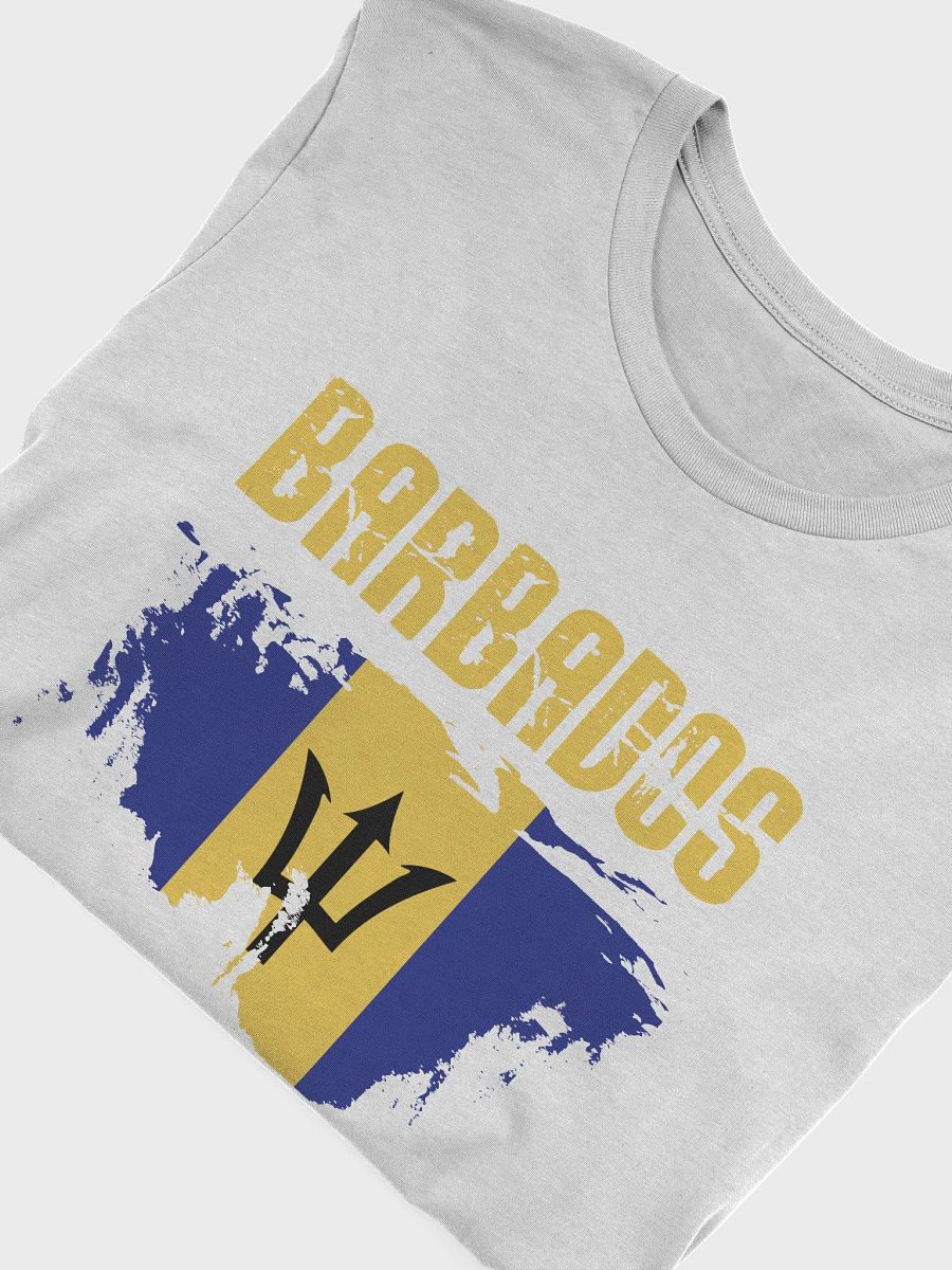 Barbados Trident Flag Unisex Supersoft T-Shirt by CultuRep product image (3)