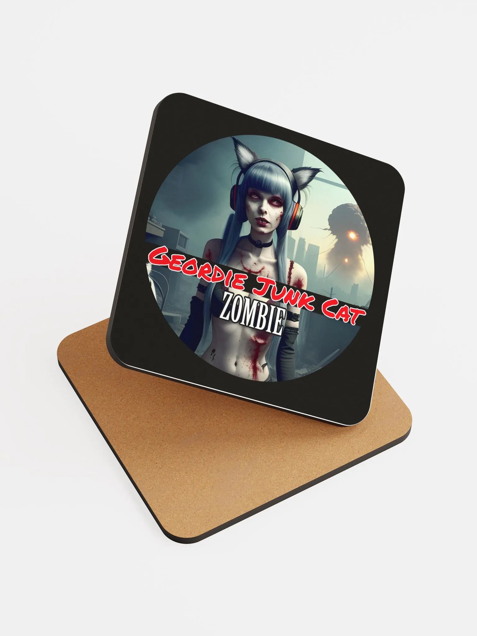 ZOMBIE THREE Drink Coaster (3.74″x 3.74″, US and EU SHIPPING) product image (6)