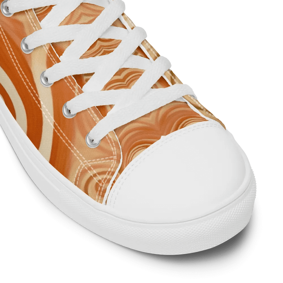 Funky Latte Liquid Tie-Dye Men's High-Top Canvas Shoes product image (9)