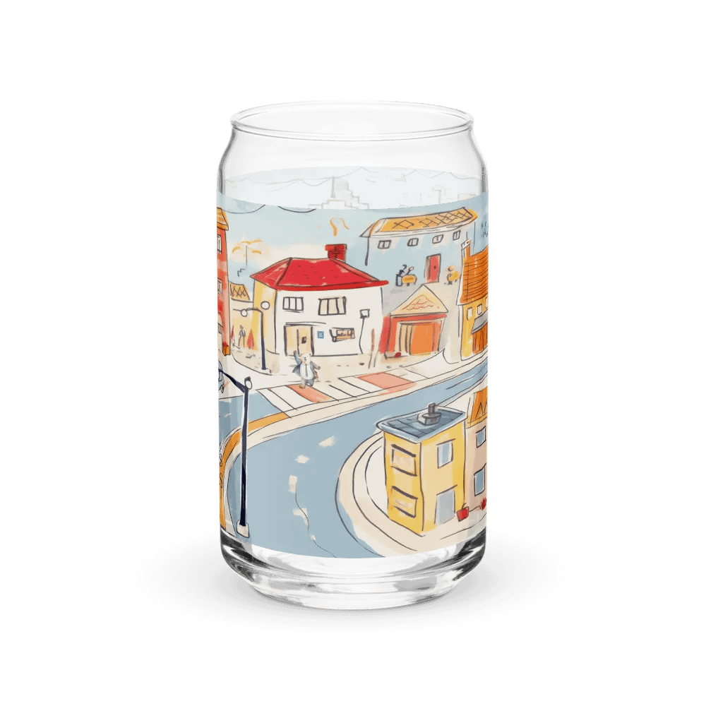 'No Nos Avergonzamos de las Buenas Noticias' Town Village Can-Shaped Glass product image (3)