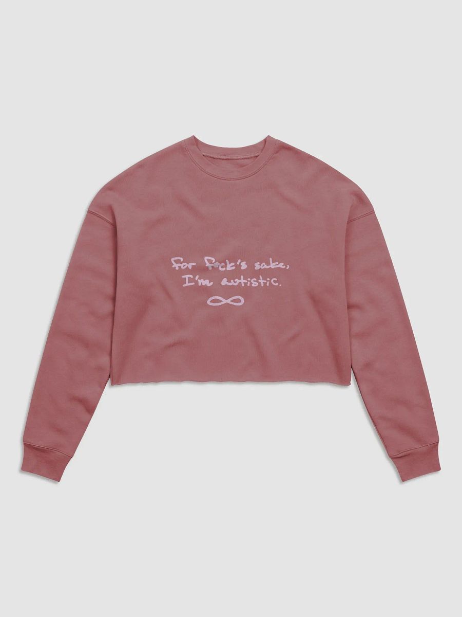 FFS, I'm autistic. (pink) women's fleece crop sweatshirt product image (11)