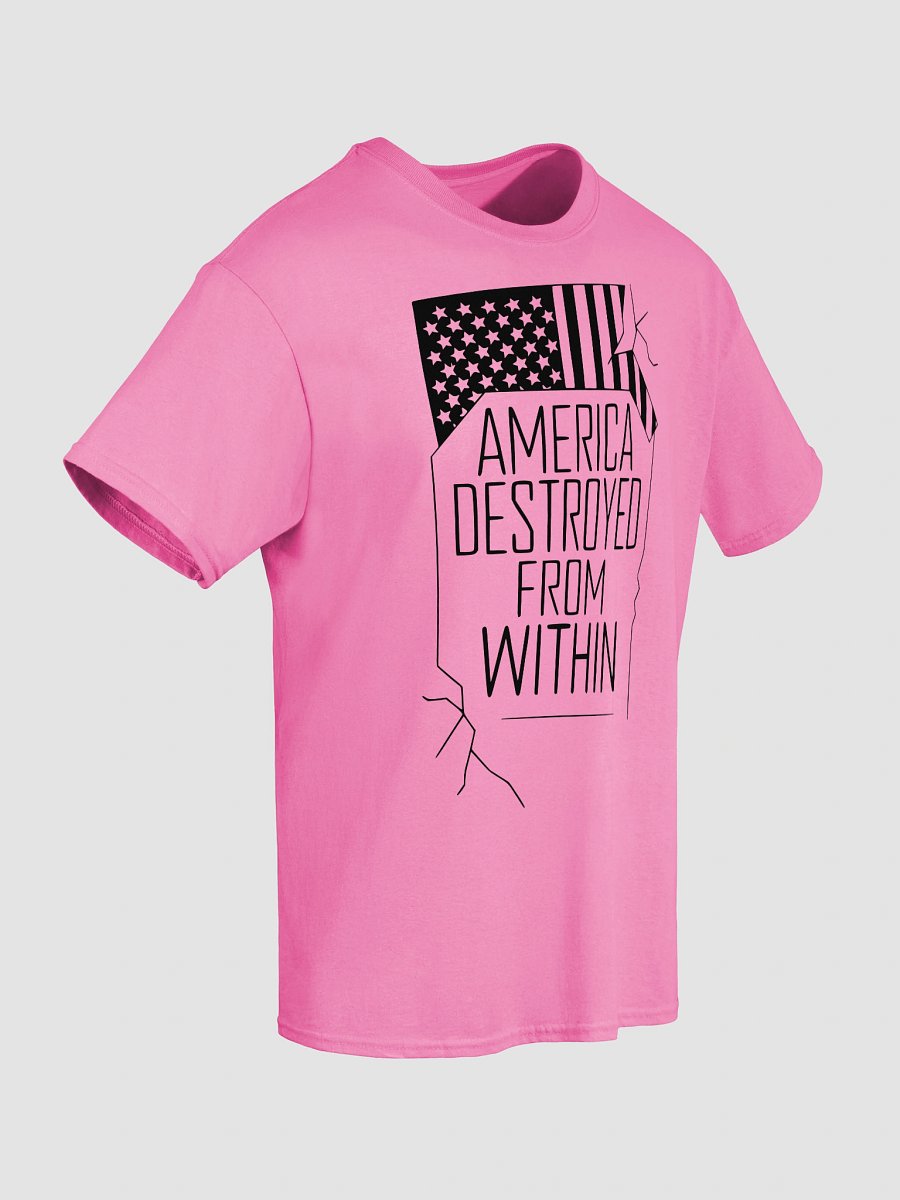 "America Destroyed From Within" Bold Statement Tee - Black Ink product image (8)