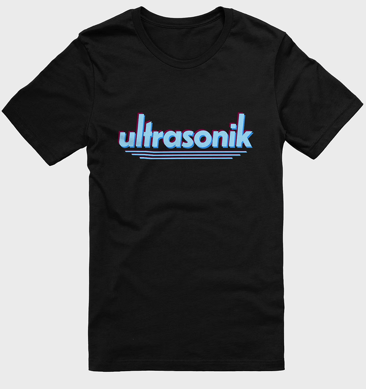 ultrasonik t-shirt (black with layered logo) product image (1)