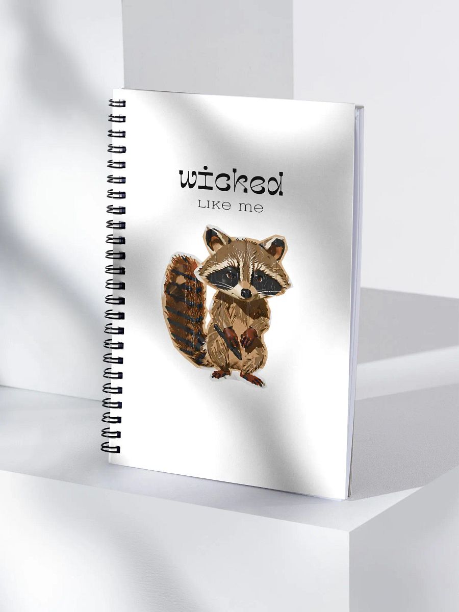 Stylish Raccoon Spiral Notebook product image (4)