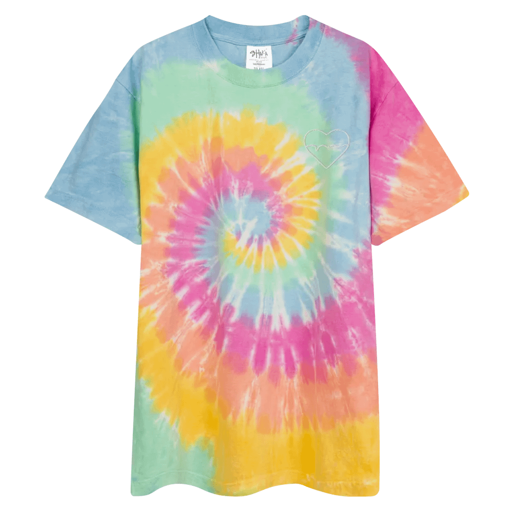 CakeHeart White Outline Tie-Dye T-Shirt product image (4)