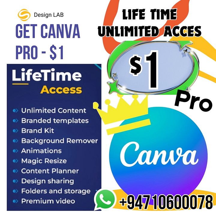 𝗖𝗔𝗡𝗩𝗔 𝗣𝗥𝗢 Lifetime acces Only $1 product image (2)
