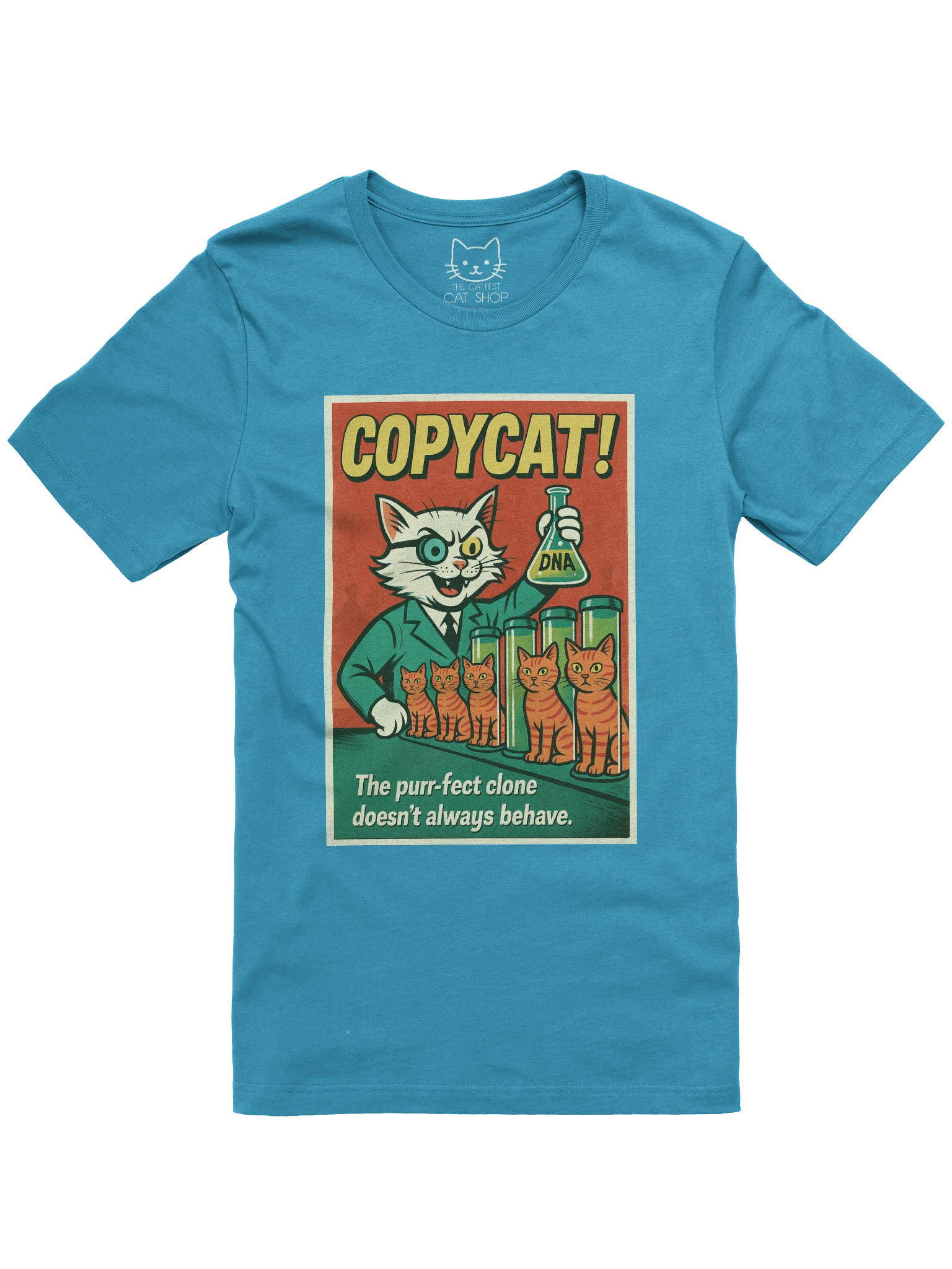 Copycat! Mad Scientist Cat and Clones Unisex T-Shirt product image (109)