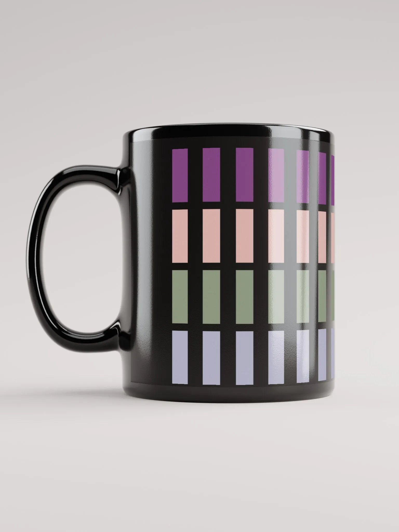 Contrasting Colores Rectangle Patterns Black Mug product image (4)