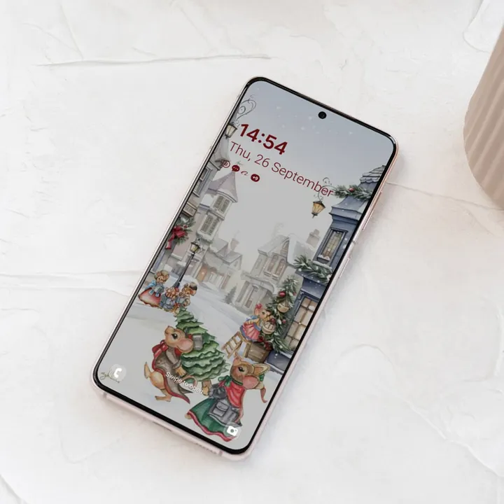 Prelude to Christmas Smartphone Digital Wallpaper | Festive Holiday Phone Background | Instant Download product image (2)