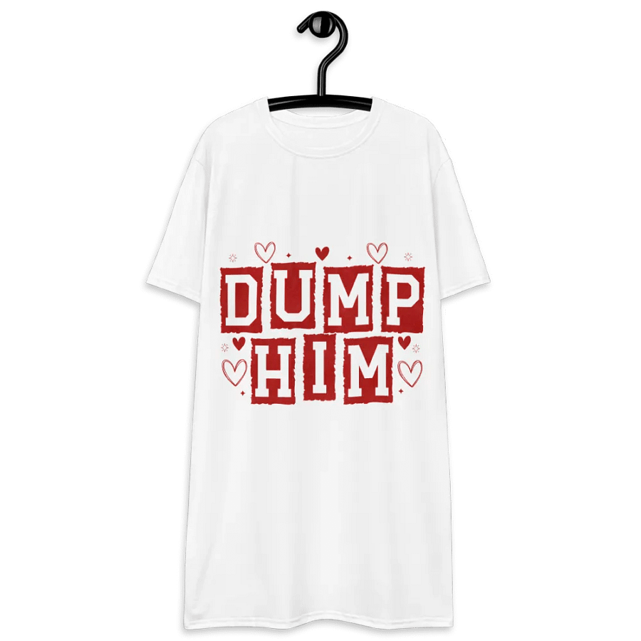 Distressed 'DUMP HIM' All-Over Dress product image (4)