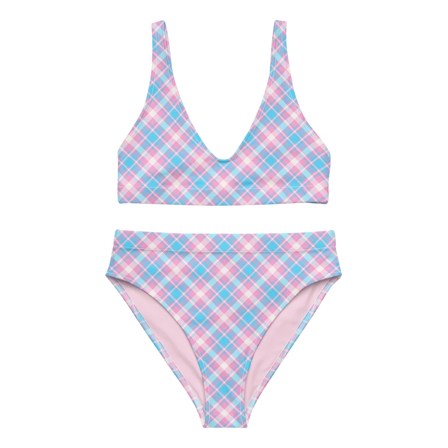 Baby Blue, Pink, and White Plaid Bikini product image (2)