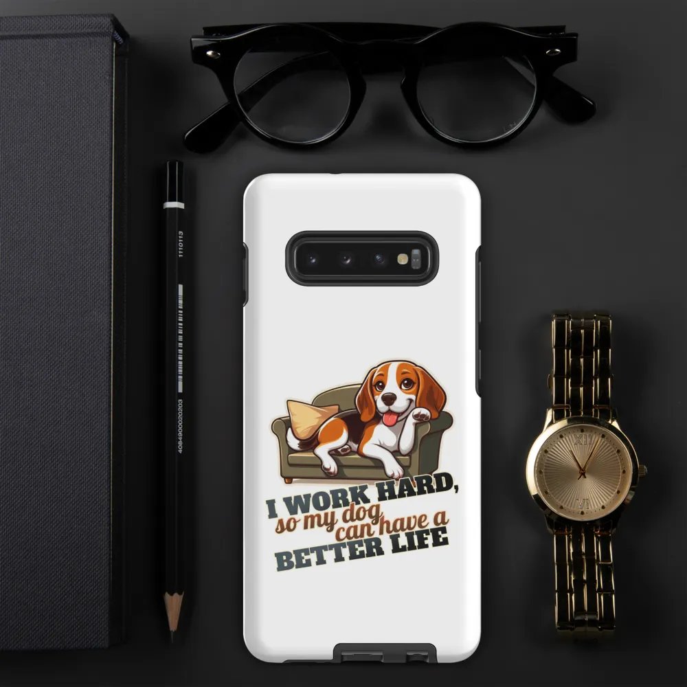 Work Hard - Beagle Sofa Tough Case for Samsung® product image (51)