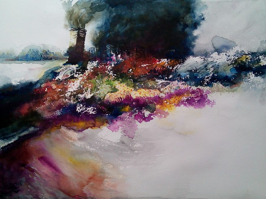 "Colorful Barier" Painting by Deni Je product image (1)