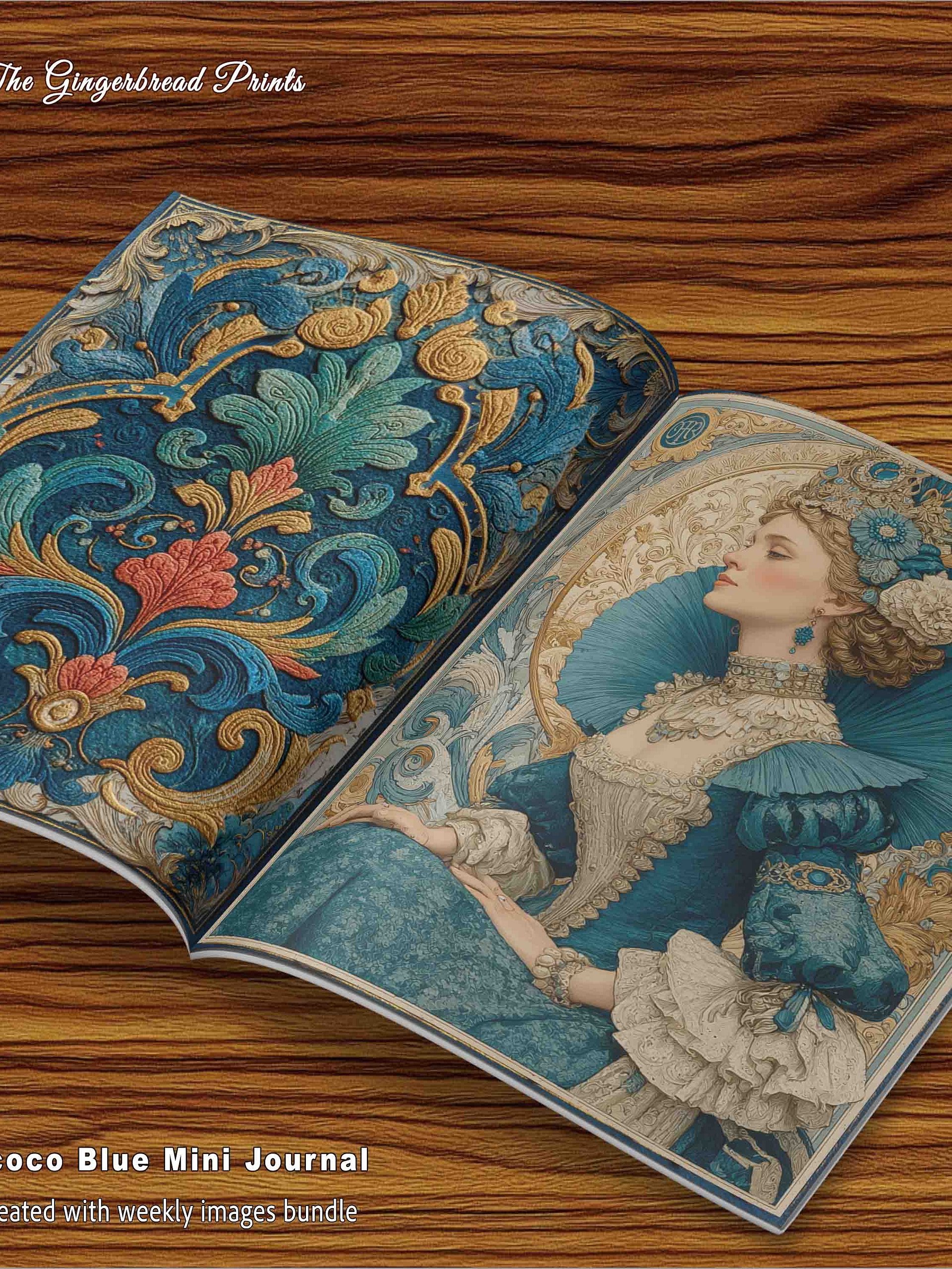 Rococo Blue Mini Journal Kit Digital Download product image (2)