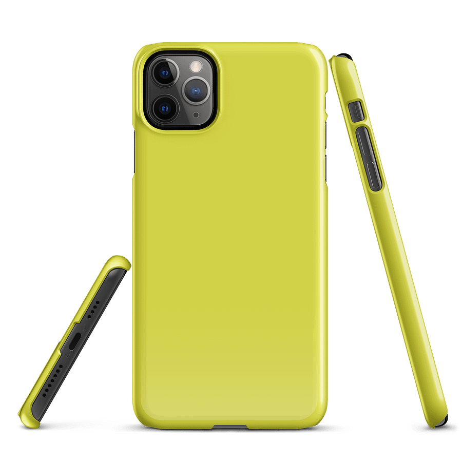 Lemon Lime Yellow Green Solid Color iPhone® Glossy Snap Case product image (3)