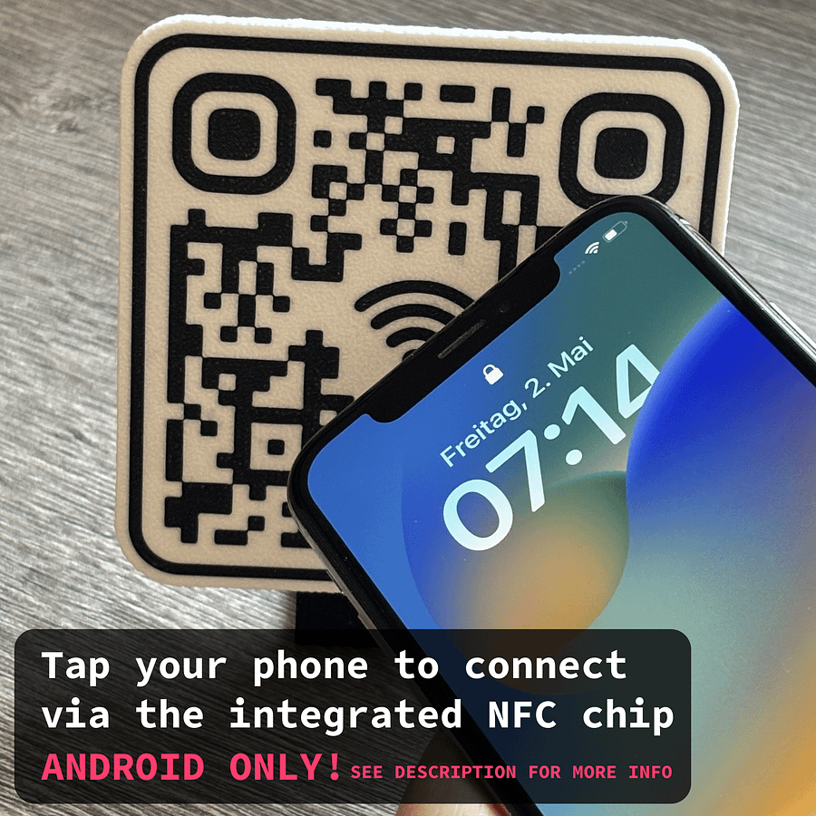 WiFi Sign QR Code with Magnetic Stand [With NFC] product image (6)