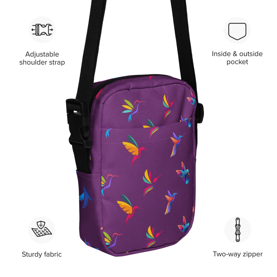 Vibrant Hummingbird Haven Crossbody Bag for stylish travellers product image (11)