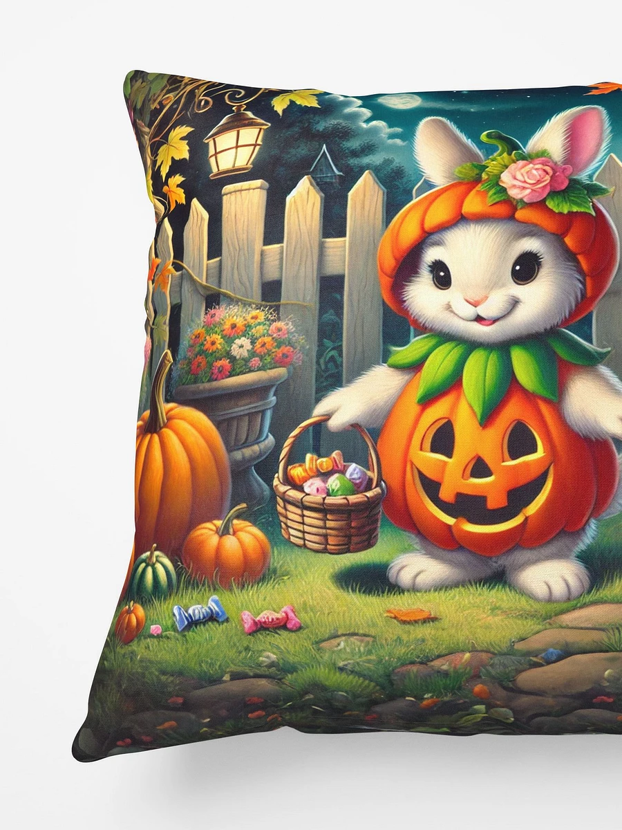 Bunny Rabbit Pumpkin Patch Halloween Pillow product image (4)